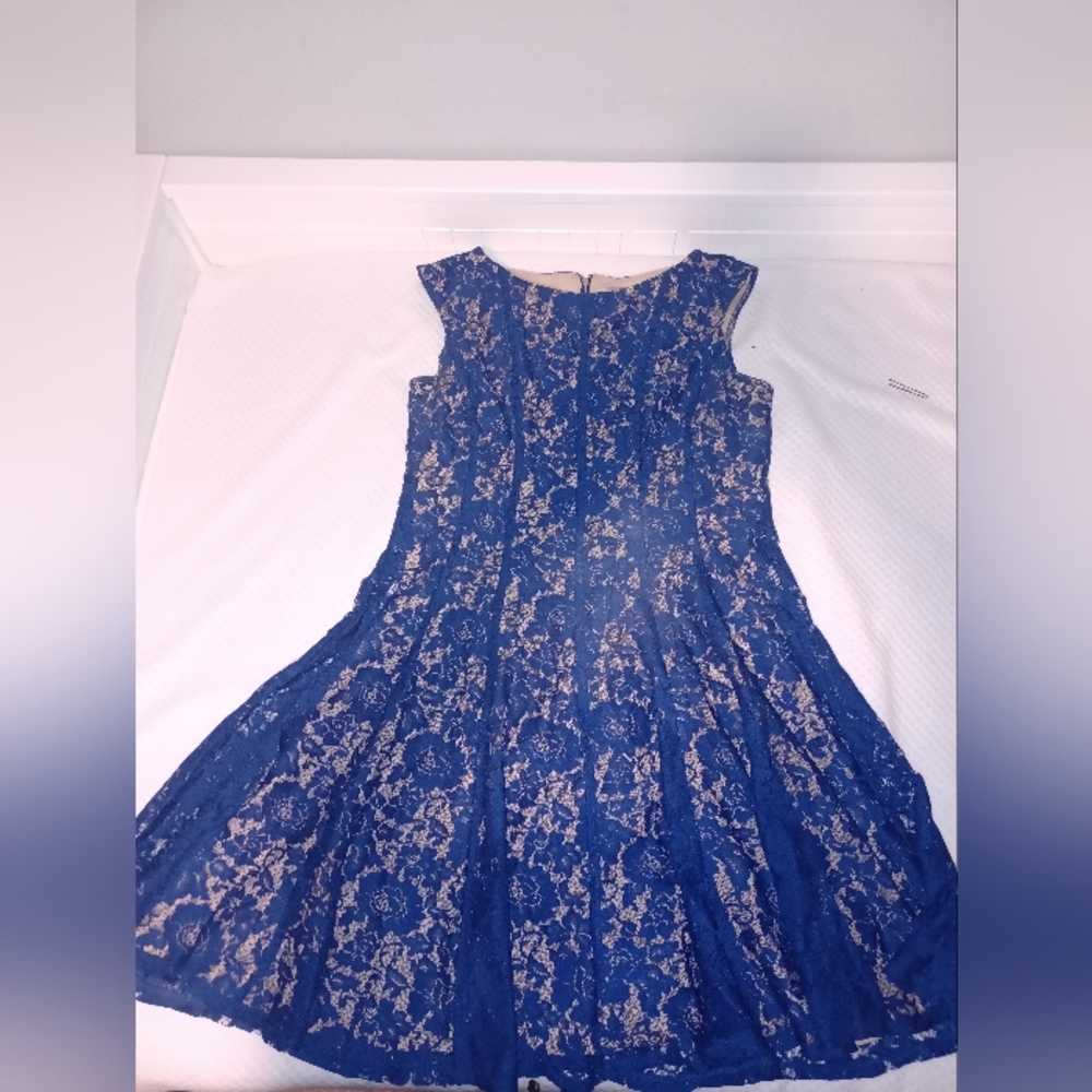 Danny and Nicole Blue Dress, Size 14
